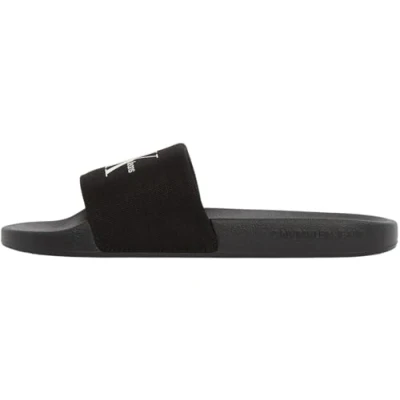 Abbildung von Calvin Klein Jeans Monogram Pantolette flach, Damen, Größe: 37, Black bright white Schuhe