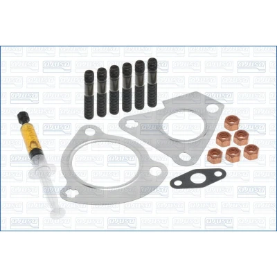 Abbildung von AJUSA JTC11585 Montagesatz, Lader with studs, syringe oil mit Dichtungen Montageanleitung RENAULT: CLIO 3 Kasten