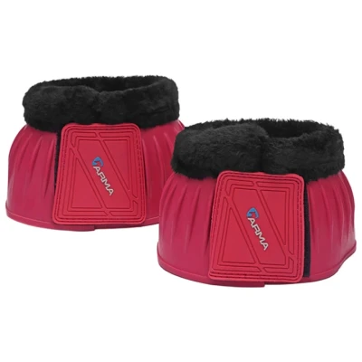 Abbildung von Arma by Shires Hufglocken Schwarzes Fleece Pink Warmblut