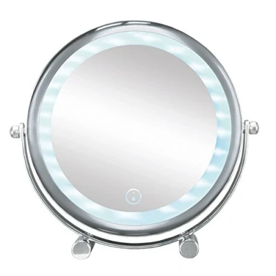 Abbildung von Kleine Wolke 5886124886 Bright Mirror Shorty Kosmetikspiegel, Metall, Chrom, 20x4x19.5 cm