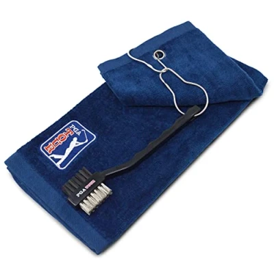 Abbildung von PGA TOUR Handtuch und Bürstenset Towel Clip &amp; Club Brush, Blue