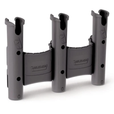 Abbildung von Railblaza Rodstow Rod Holder Triple With Storage Black Bootsrutehalter