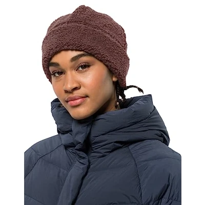 Abbildung von Jack Wolfskin Damen HIGH CURL W Beanie Mütze, Boysenberry, S