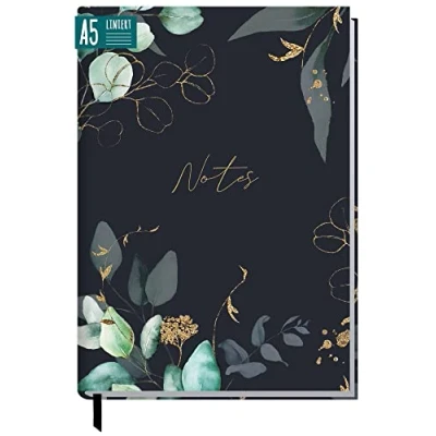 Abbildung von Notizbuch A5 liniert [Mondscheinblüten] von Trendstuff by Häfft 124 Seiten, 62 Blatt ideal als Tagebuch, Bullet Journal, Ideenbuch, Schreibheft nachhaltig &amp; klimafreundlich