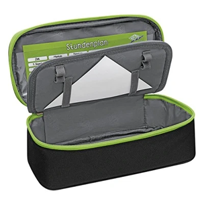 Abbildung von Wedo 24243011 Mäppchen Schlamperbox, Polyester, Innenklappe, Reißverschlussfach Schwarz