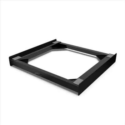 Abbildung von Meliconi Torre Noir: Zwischenbaurahmen für Waschmaschine Trockner, Vormontiert, 250 kg, Made in Italy, Schwarz