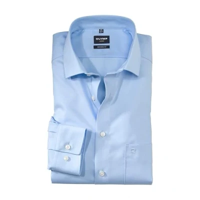 Abbildung von OLYMP Herren Oberhemd Langarm Luxor,Twill,modern fit,Global Kent,hellblau 10,45