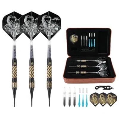 Abbildung von CUESOUL 16 Grams Deluxe Soft Tip Darts Set with Luxury Case（HX STL B2307+D602）