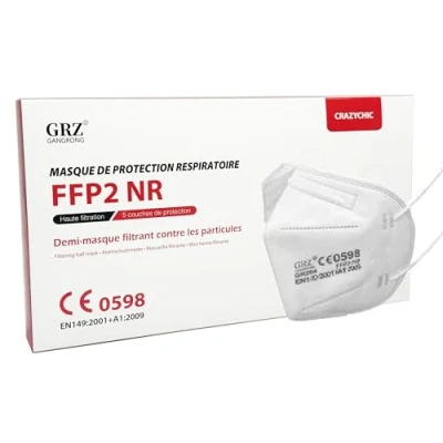 Abbildung von CRAZYCHIC 20 Stück FFP2 Maske Atemschutzmaske CE EN 149 Schutzmaske Weiß 5 Lagen Hohe Filtration Mundschutzmaske Staubschutzmaske Einzelverpackt