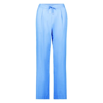 Abbildung von zero MIT Bindedetail Stoffhose, Damen, Größe: 42, Ocean blue