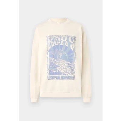 Abbildung von Roxy Lineup Oversized CREW Sweatshirt, Damen, Größe: Medium, Parchment