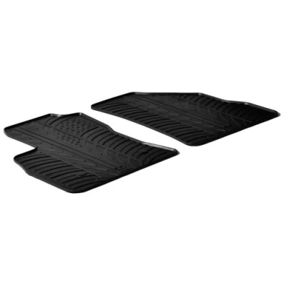 Abbildung von Gledring 0142 Fußmattensatz Gummi vorne 2 schwarz 750mm 550mm FIAT: Doblo II Box Body / Estate