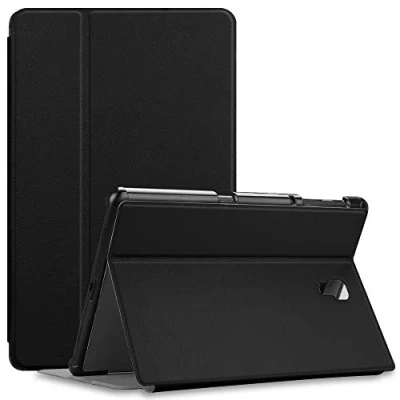 Abbildung von Fintie Hülle für Samsung Galaxy Tab A 10.5 SM T590/T595 Folio Stand Schutzhülle mit Auto Sleep/Wake, Multi Winkel Betrachtung Zoll 2018 Tablet PC, Schwarz