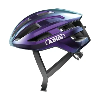 Abbildung von ABUS Rennradhelm PowerDome leichter Fahrradhelm mit cleverem Belüftungssystem und aerodynamischem Profil Made in Italy für Damen Herren Violett, Größe L