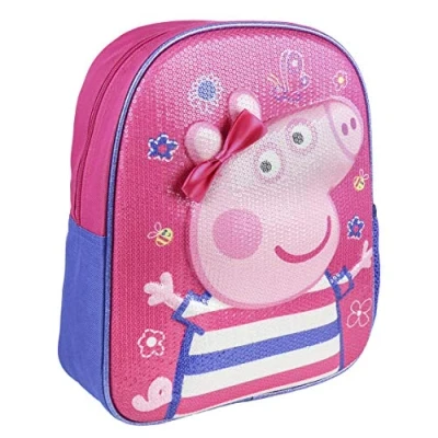 Abbildung von Artesania Cerda Mädchen Mochila Infantil Pig 3D Rucksack Peppa Wutz Schulrucksack für Kinder, Pink (Rosa)