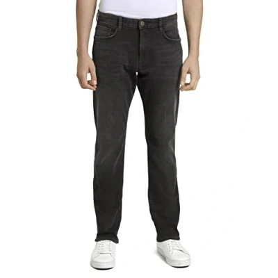 Abbildung von TOM TAILOR Herren Marvin Straight Jeans 1021012, 10263 Black Stone Wash Denim, 36W / 32L