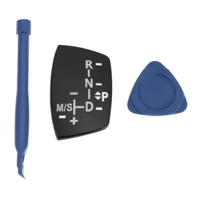 Abbildung von YINETTECH Auto Schalthebelaufkleber Schaltknauf Panel Aufkleber Abdeckung Ersatzteil Innenraumaufkleber Kompatibel mit BMW 1er 2 3 4 5 7er X3 X4 X5 X6 Lang