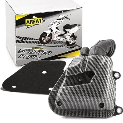 Abbildung von Area1 Luftfilterkasten + Luftfilter Carbon Look für 50ccm 2Takt Minaralli/China Roller. Kompatibel mit Aerox Jog Neos Explorer Race GT Luxxon Tauris