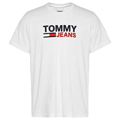 Abbildung von Tommy Jeans LOGO TEE Tshirt print, Herren, Größe: Small, White