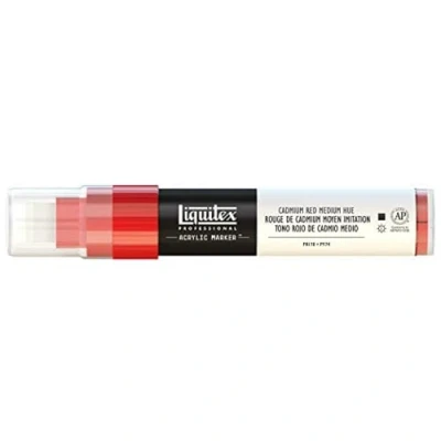 Abbildung von Liquitex 4610151 Professional Paint Marker, Acrylmarker mit hochpigmentierte Acrylfarbe auf Wasserbasis für den Innenbereich &amp; Außenbereich, breite Spitze Kadmiumrot mittel Farbton