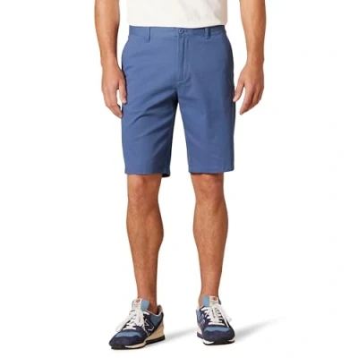Abbildung von Amazon Essentials Herren Flatfront Chinoshorts, Komfortabler Stretch, 28 cm Schrittlänge, Schmale Passform, Dunkelblau, 34W