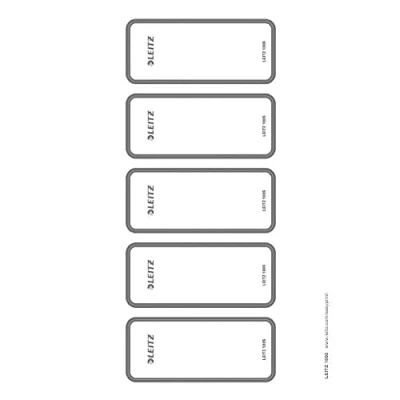 Abbildung von Leitz PC beschriftbare Rückenschilder selbstklebend für Qualitäts Ordner 180, 50 Stück, 46 x 111 mm, Papier, 16920085