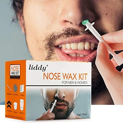Abbildung von Nasenhaarentfernungs Wachs Kit, Nasenhaare Wachs, Nasenwachs Set für Männer und Frauen, Quick Safe and Painless, 50g