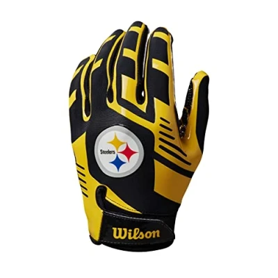 Abbildung von Wilson Handschuhe NFL TEAM SUPER GRIP, Einheitsgröße für Jugendliche, Silikon/Stretch Lycra