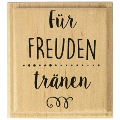 Abbildung von Knorr prandell 211800351 Stempel aus Holz (Allgemein) Motivgröße 4,3 x 5,5 cm, Motiv: Für Freudentränen
