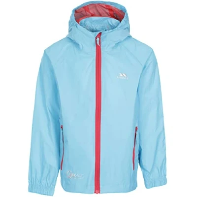 Abbildung von Trespass Kinder Kompakt Zusammenrollbare Qikpac Regenjacke, Aquatic, 3 4 EU