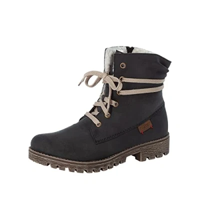Abbildung von Rieker Schnürstiefelette, Damen, Größe: 37, Atlantic/mogano Schuhe