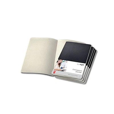 Abbildung von SIGEL CO862 Notizheft schwarz, ca. A5, 64 Seiten kariert, Conceptum 5er Pack