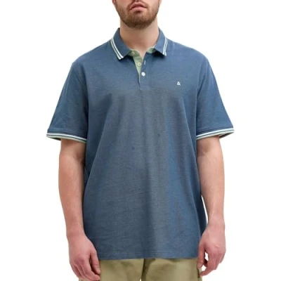 Abbildung von JACK &amp; JONES Male Poloshirt Plus Size Einfarbig