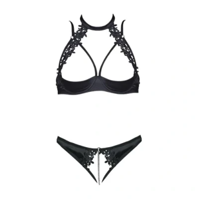 Abbildung von Hebe BH plus String ouvert mit floraler Stickerei Verzierung