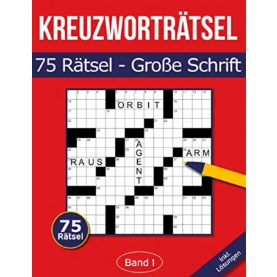 Abbildung von 75 Kreuzworträtsel Große Schrift: Kreuzworträtselbuch mit großer Schrift für Senioren &amp; Erwachsene Band 1 (Kreuzworträtsel in Schrift)