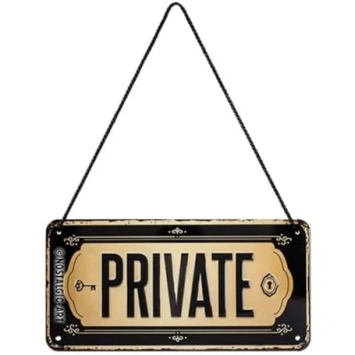 Abbildung von Nostalgic Art Retro Hängeschild, 10 x 20 cm, Private Geschenk Idee für Dein Zuhause, aus Metall, Vintage Design mit Spruch