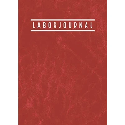Abbildung von Laborjournal: Laborbuch A4 Kariert Labor Notizbuch mit inhaltsverzeichnis 100 Nummerierte Seiten Laborant Biologen Physiker Chemiker Vintage Rot