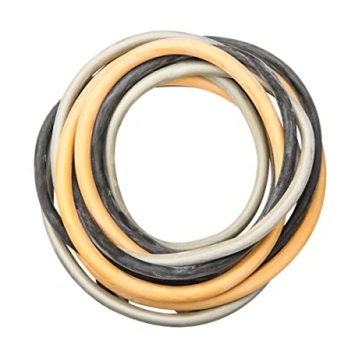 Abbildung von CanDo Power Tube SET Fitness Tube, Widerstandstrainer für Funktionales Training 3er Packung, schwer, W54617, schwarz, silber, gold, difficult