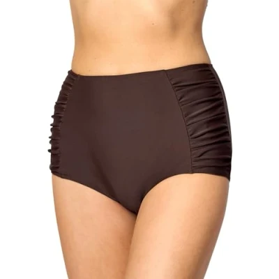 Abbildung von Merry Style Damen Bikinislip MS10 119 Bikinihose Bauch Weg Effekt (Braun (8157), 40)