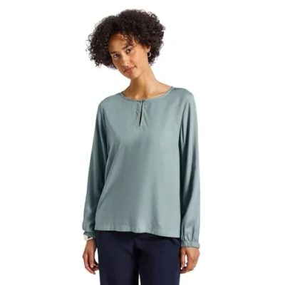 Abbildung von Street One Damen 3411985 Rundhalsbluse mit Cut Out, Arona Blue, 36