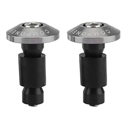 Abbildung von KIMISS Universal 1Pair Motorrad Lenkerende Schiebekappen für die meisten Motorräder mit 22 mm (7/8 Zoll) Durchmesser Lenkern.(Titan)