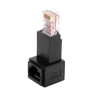 Abbildung von chenyang RJ45 8P8C FTP STP UTP Cat 5e Lan Ethernet Network Extension Adapter 90 Degree UP Angled