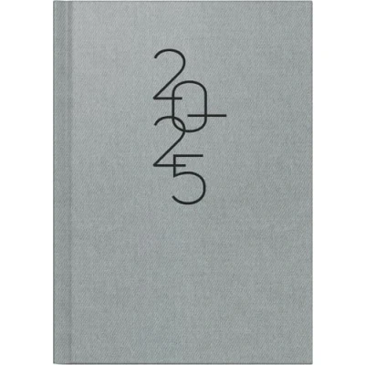 Abbildung von rido/idé Buchkalender Modell Mentor (2025), 1 Seite = Tag, A5, 352 Seiten, Balacron Einband, silberfarben