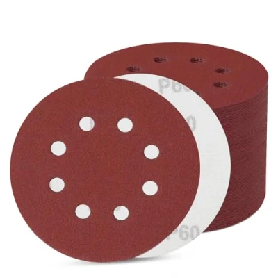 Abbildung von 80 Stück Schleifpapier 125mm Klett, Schleifscheiben 8 Loch, Exzenter Runde (80 60 Körnung)