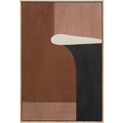 Abbildung von Kare Design Leinwandbild Classic Shape Brownie, Schwarz/Braun, Wandbild, Bild mit Rahmen, Abstrakt, Modern, Wohnzimmer, Schlafzimmer, Flur, 93x63 cm (L/B)