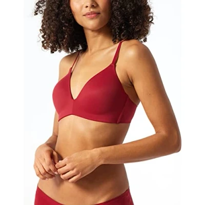 Abbildung von Schiesser Damen BH gepaddet ohne Bügel Invisible Soft, bordeaux_166568, 85C