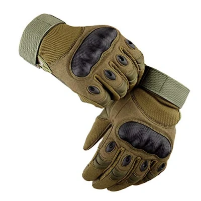 Abbildung von GES Motorradhandschuhe, Männer Vollfinger Motorradhandschuhe Touchscreen ATV Motocross Rennhandschuhe (Armeegrün, M)