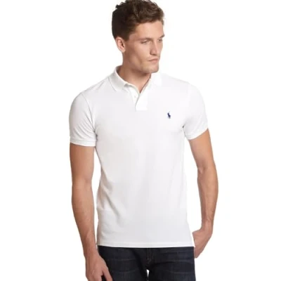 Abbildung von Ralph Lauren Polo Piqué Custom Slim Fit (IT, Text, XXL, Regular, Weiß), Weiß