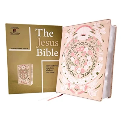 Abbildung von The Jesus Bible Artist Edition, ESV, Leathersoft, Peach Floral: English Standard Version, Light Floral, Sixty Six Books. One Story. All About Name.,