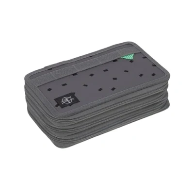 Abbildung von LÄSSIG Federmäppchen befüllt 20 teilig / School Triple Pencil Case Unique Speckles Anthracite
